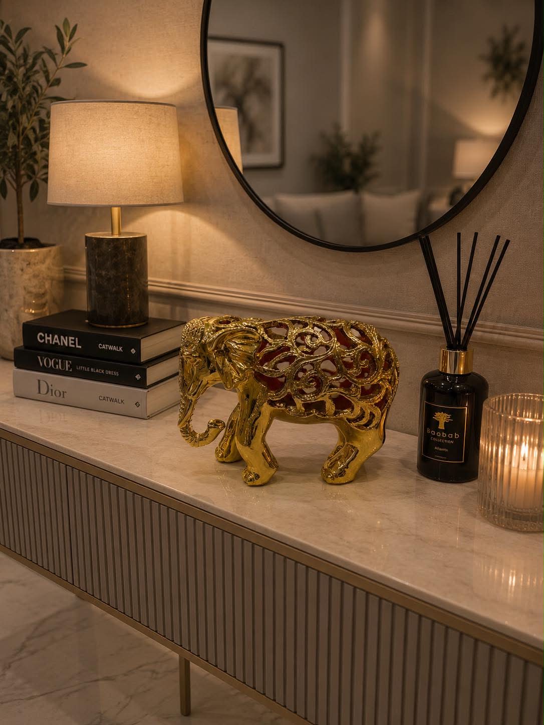 Lot de 2 éléphants Décoratifs