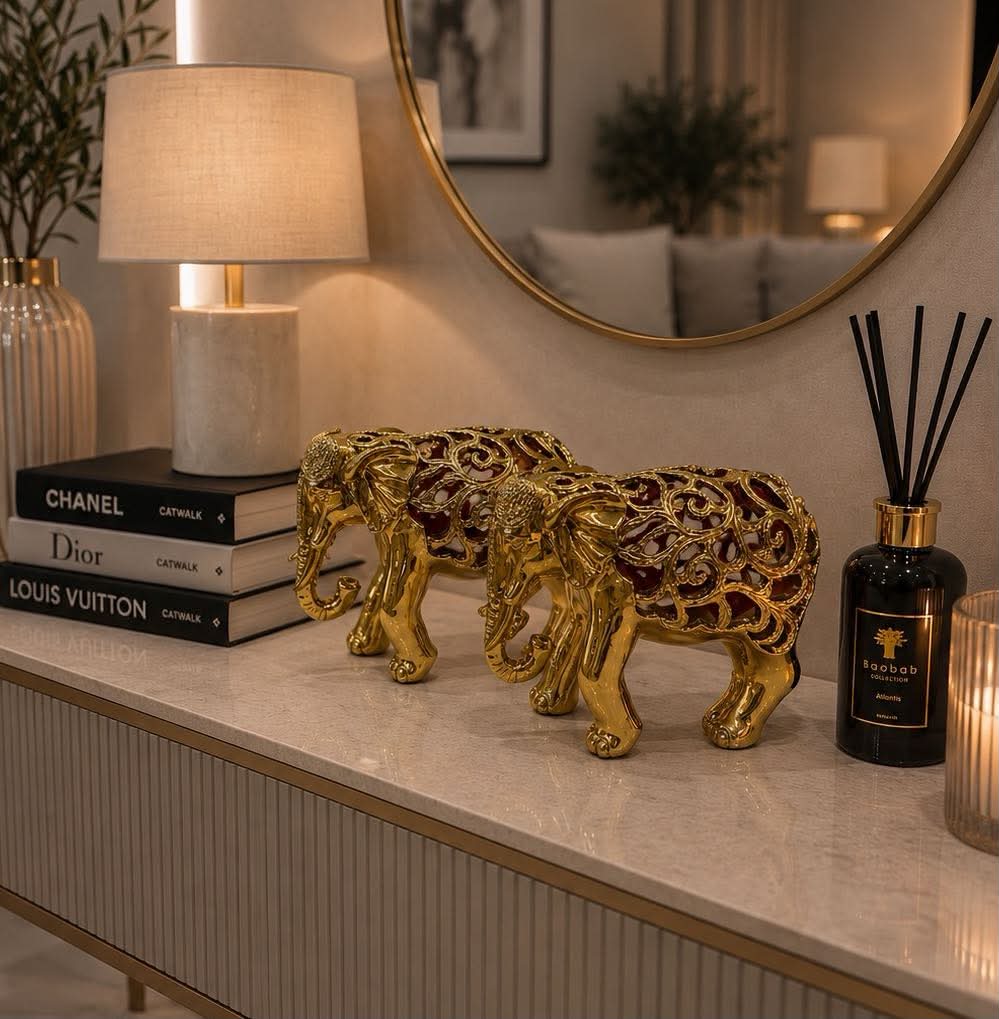 Lot de 2 éléphants Décoratifs