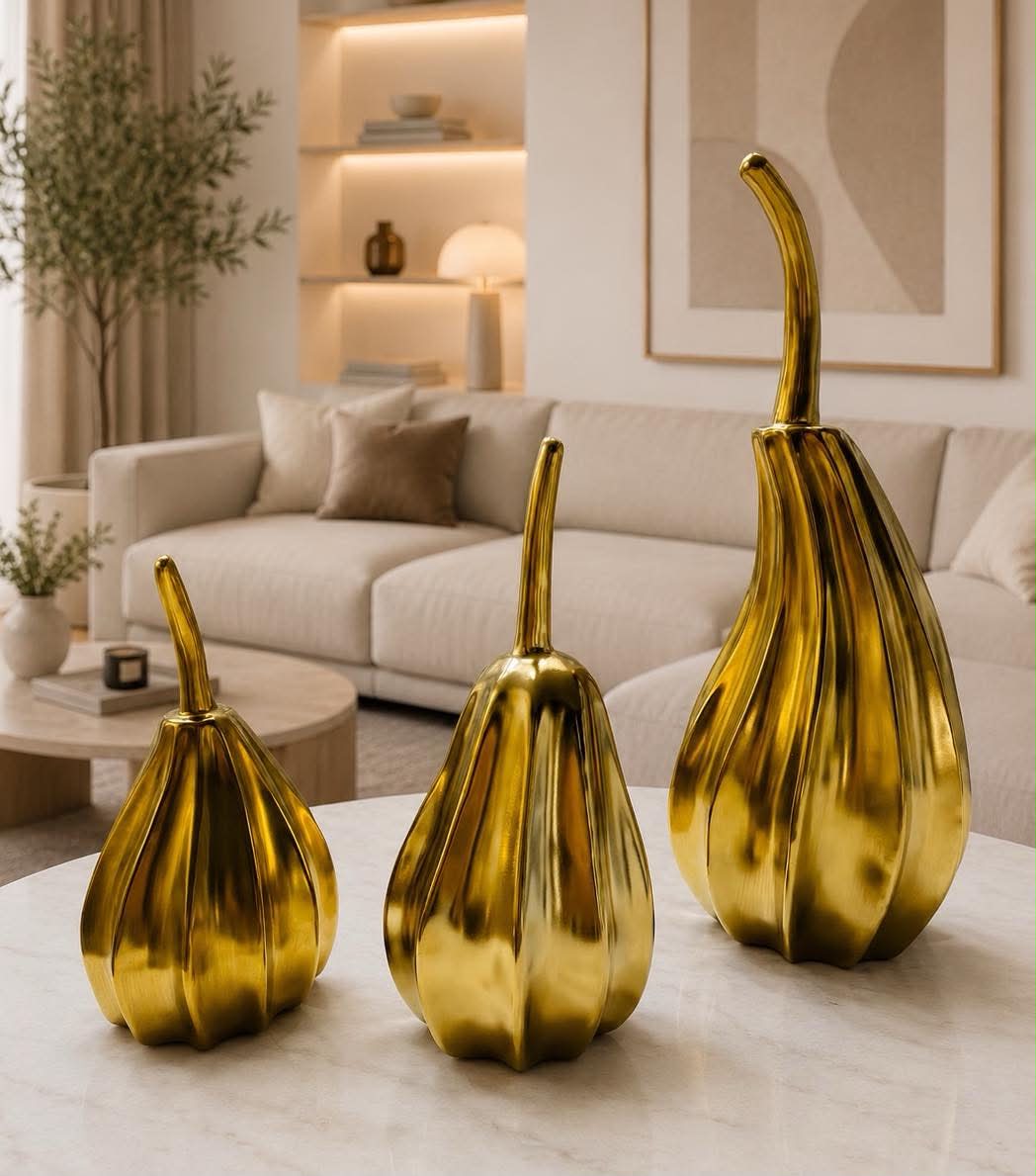 Lot de 3 Poires Décoratives