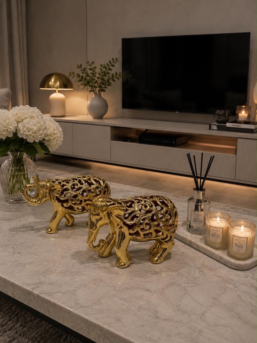 Lot de 2 éléphants Décoratifs