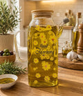 Bouteille  carrée en verre