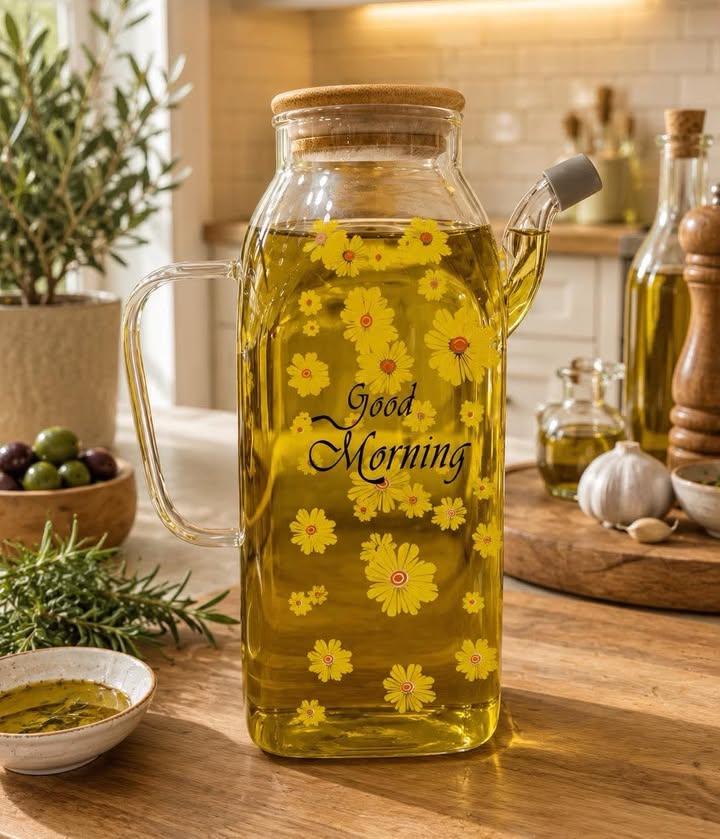 Bouteille  carrée en verre
