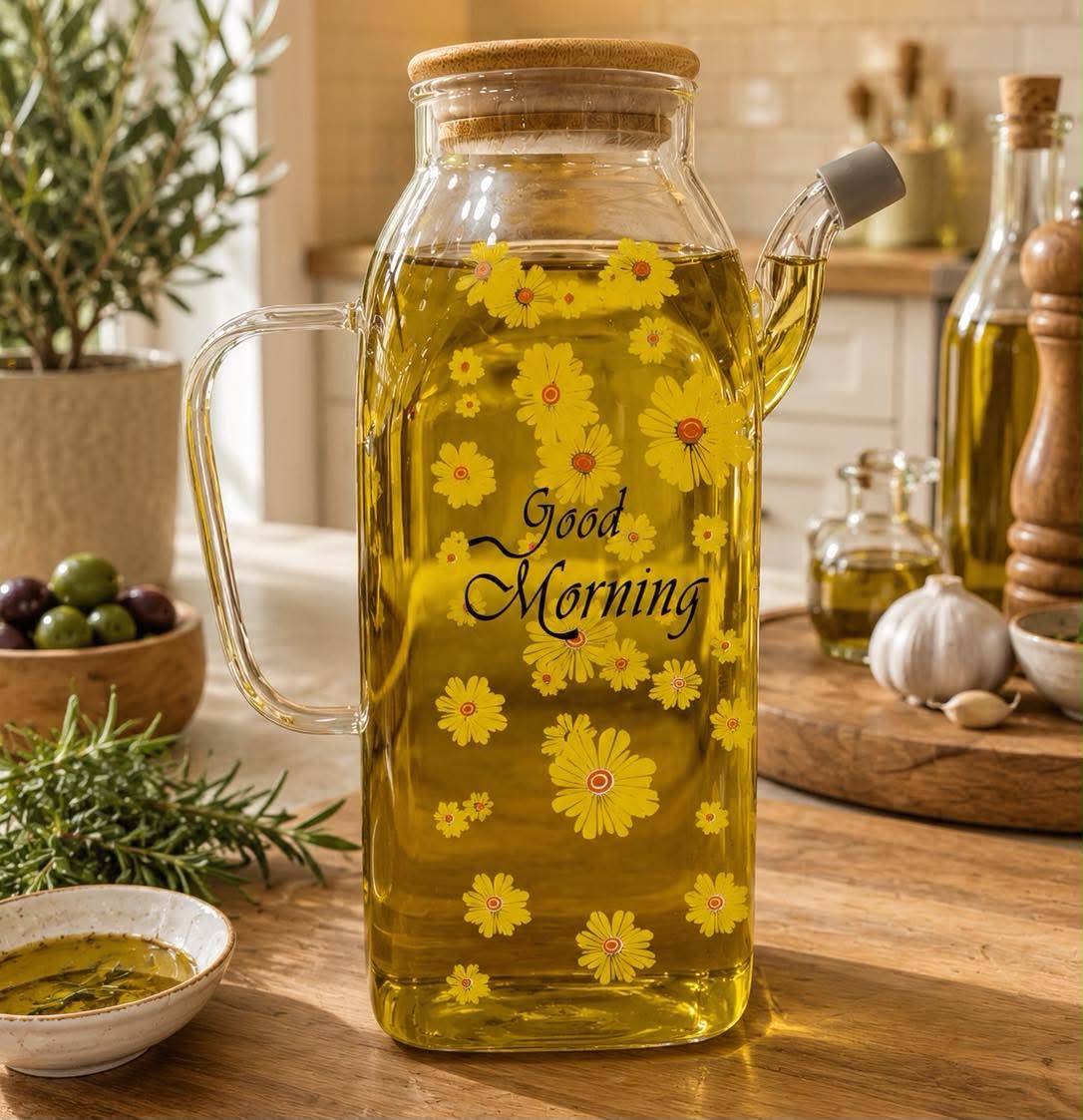 Bouteille  carrée en verre