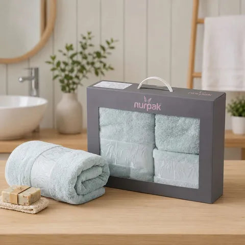 Ensemble Draps de Bain 3 Pièces Coton