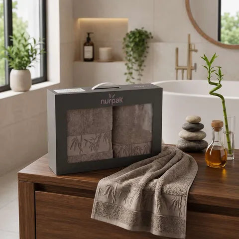 Ensemble Draps de Bain 3 Pièces Coton